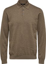 SELECTED SLHBERG LS KNIT POLO NECK B NOOS Heren Trui  - Maat M