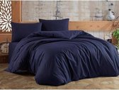 Double Duvet Cover Set ( Bed sheet + Pillowcase ) Navy Blue