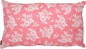 Hoyz | Kussen Single Rose Licht Rood | 30 X 50 | Sierkussen Voor Woonkamer Of Slaapkamer