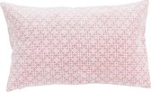 Hoyz | Tile Print Roze Off-Wit Kussen | 30 X 50 | Sierkussen Voor Woonkamer Of Slaapkamer