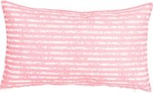 Hoyz | Outdoor Kussen Little Stripes Kussen Roze | 30 X 50 | Sierkussen Voor Woonkamer Of Slaapkamer