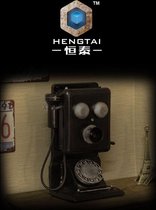 Heng Tai HT92043 - Antieke wandtelefoon - 718 bouwstenen - Compatibel met grote merken - Bouwdoos