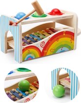 Hamerbankje met Xylofoon | houten speelgoed | S4K-Toys