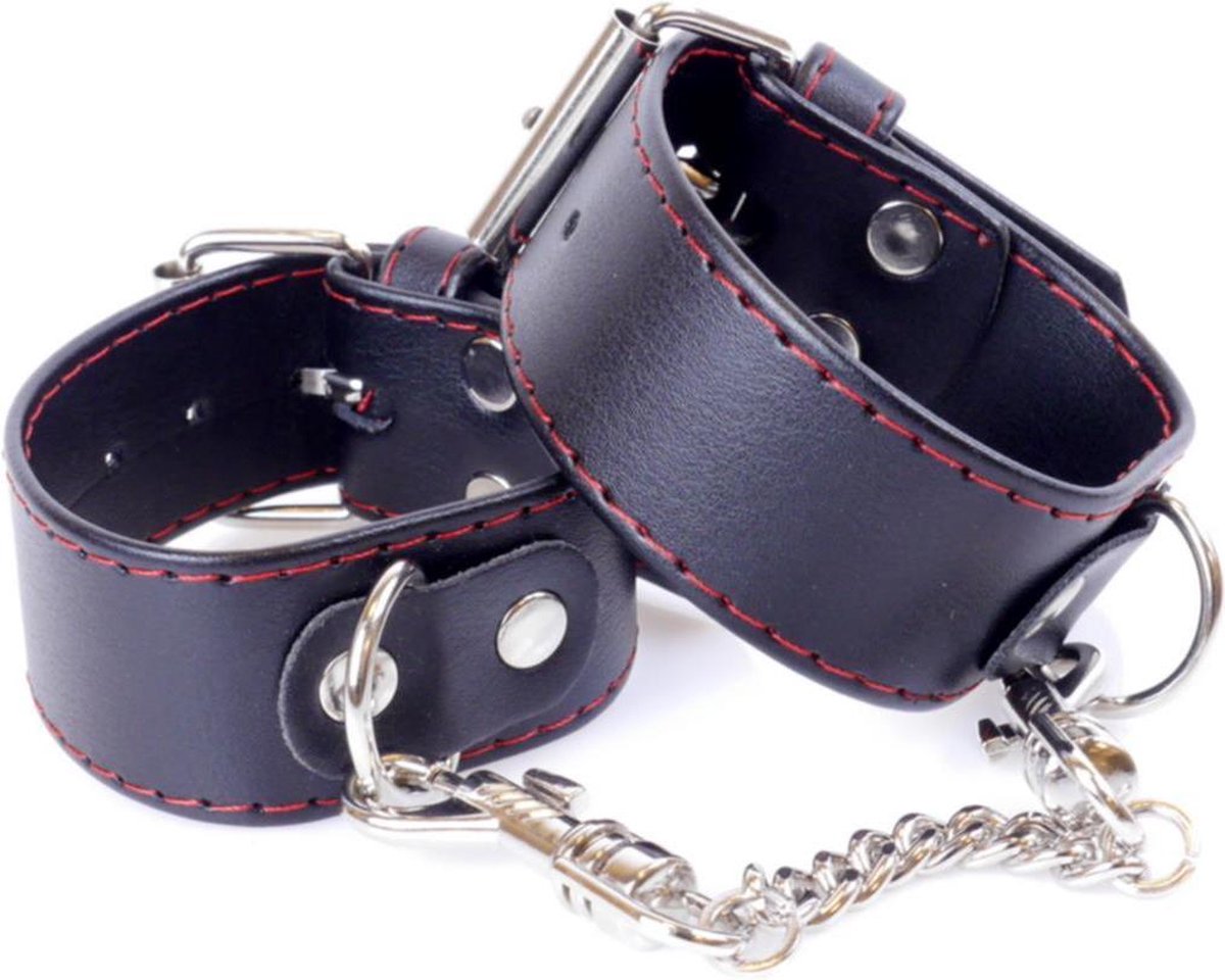 Bossoftoys - Handboeien - Handcuffs - Studs - Wristcuffs - 3 Cm - Red Line 33-00114