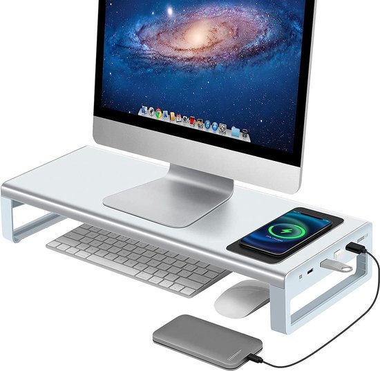 rijk Kamer toenemen Monitor Verhoging Standaard - Laptop / iMac / PC Computer Scherm Verhoger -  Bureau... | bol.com