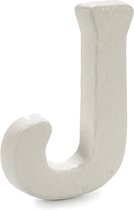 Pincello Decoratieletter J Junior 22 X 17 Cm Polystyreen Wit