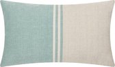 Hoyz | Middle Stripes Groen Kussen | 30 X 50 | Sierkussen Voor Woonkamer Of Slaapkamer