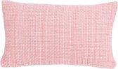 Hoyz | Basket Weave Rose Roze Kussen | 30 X 50 | Sierkussen Voor Woonkamer Of Slaapkamer