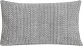 Hoyz | Basket Weave Charcoal Grijs Kussen | 30 X 50 | Sierkussen Voor Woonkamer Of Slaapkamer