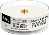 2 stuks WoodWick Coconut & Tonka Petite Candle
