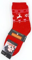 Kerstsokken rendier dames sokken multipack 4 paar katoenen sokken wintersokken warme sokken rood maat 39-42