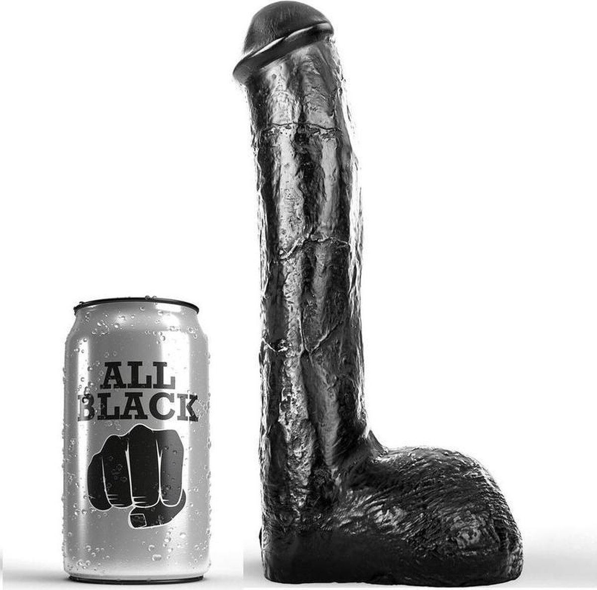 Goedkoopste All Black Anaal Dildo 23 cm - zwart