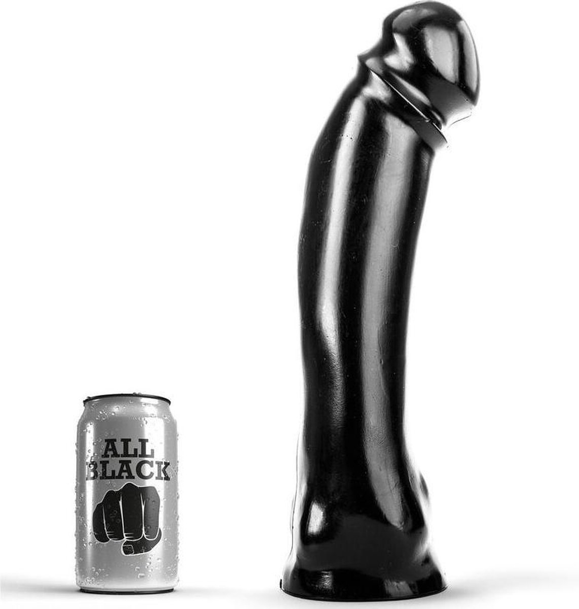 Goedkoopste All Black Anaal Dildo 33 cm - zwart