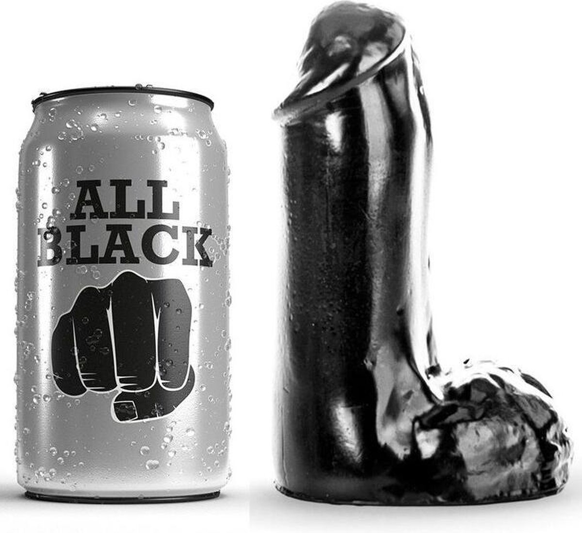 Goedkoopste All Black Dildo - Zwart - 13 cm - Dildo