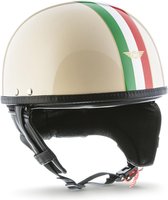 MOTO D23 braincap, halve helm, pothelm voor scooter en motor, creme wit, M, hoofdomtrek 57-58cm