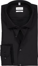 Seidensticker shaped fit overhemd - zwart (contrast) - Strijkvrij - Boordmaat: 40