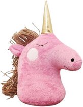 Eenhoorn Deurstopper - Unicorn - Roze - Polyester - 25 x 22 x 12 cm