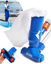 Nafura® Zwembad stofzuiger - Zwembad bodem reiniging - Inclusief 5-delige steel (140cm) - Bodemzuiger zwembad - Zwembadstofzuiger - Jacuzzi onderhoud - Blauw