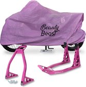 Datona® Roze paddockstands en motorhoes - beauty and the beast collection - Roze