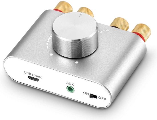 NÖRDIC SGM-175 Digitale audio versterker - Bluetooth 5.0 - USB, AUX -  Zilver | bol.com