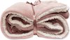 Unique Living | Lars coral fleece/suede plaid 150x200cm old pink