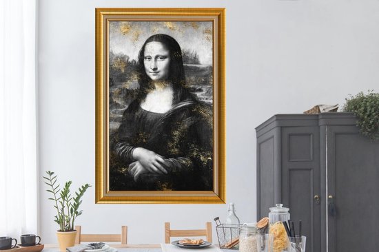 Affiche Mona Lisa - Da Vinci - Or - Cadre - 120x180 cm XXL | bol.com
