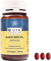 Black Seed Oil 120 Capsules | 1520mg per Dag |  Hoogwaardige Koudgeperste Zwarte Komijnolie Capsules | Zwartzaadolie | Nigella Sativa Capsules