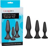 CalExotics - Silicone Anal Trainer Kit - Anal Toys Buttplugs Zwart