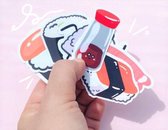 Rozeberryshop - Sushi Sticker Pack - 7 St. - Kawaii Stickers - Voedsel Stickers - Japan - Rijst - Soja - Laptop Stickers - Waterfles Stickers - Bullet Journal - Planner - Scrapbook Stickers -
