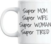 Studio Verbiest - Mok - Mama / moeder / moederdag -Super mom super wife super woman super tired (M20) 300ml