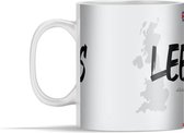 Mok - Dikgedrukte illustratie van de stadsnaam Leeds - 350 ml - Beker