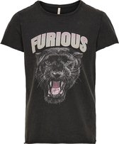 KIDS ONLY KONLUCY LIFE FIT SS PANTHERLEO TOP JRS Meisjes T-shirt - Maat 134140