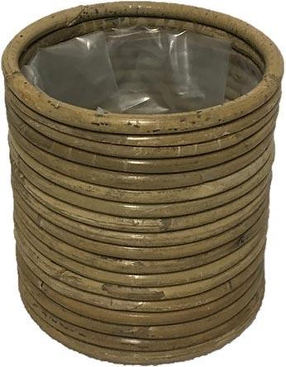 Pot Rond Streep Grey - 14x18 cm