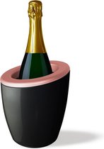 DEMI Mix - Design Champagnekoeler / Wijnkoeler - Italian Design - Zonder ijs, met Ice Packs - Zwart / Roségoud