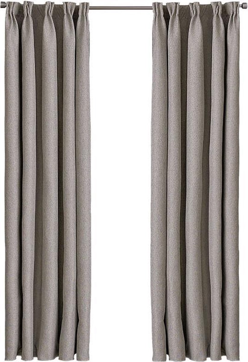 Larson Premium - Premium gordijn - Luxury home edition - Met haken - 1.5m x 2.7m - Lichtgrijs
