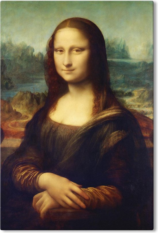Canvas Schilderij Mona Lisa - Leonardo da Vinci - 100x150 cm
