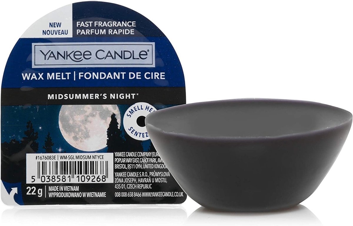 Yankee Candle Midsummer's Night - Wax Melt - 8 branduren Zwart