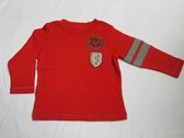 petot bateau , jongens, t-shirt lange mouw , rood ,  vosje ,  4 jaar 102