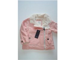 EMOI by emonite biker jas - imitatie suede met borg voering - roze - maat 98