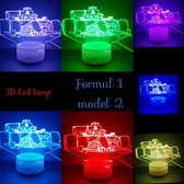 "Formule 1 - model 3"  3D led lamp - craq