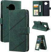 Voor Xiaomi Mi 10T Lite 5G Skin Feel Business Horizontale Flip PU Lederen Case met Houder & Multi-kaartsleuven & Portemonnee & Lanyard & Fotolijst (Groen)