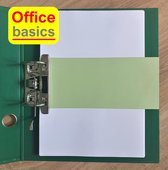 Office Basics Scheidingsstrook - tabbladen - gerecycled karton - groen - 240x105mm recht - set 100 stuks