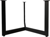 Zwarte stalen salontafel onderstel hoogte 37 cm en diameter 59 cm (40 x 20 mm)