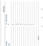 Agendavulling Filofax Personal 2022 week op 2 pagina’s horizontaal ENGLISH