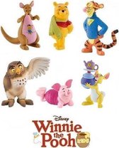 Winnie de Pooh speelset - speelfiguren/taartdecoratie - kunststof - Bullyland - 6cm
