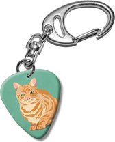 Plectrum sleutelhanger Rode Kat