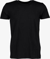 Unsigned heren T-shirt organic katoen - Zwart - Maat S