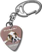 Plectrum sleutelhanger Engelse Bulldog Hond