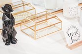 Housevitamin – Gouden Juwelendoos – Glas – 16x12x7,5cm