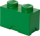 LEGO Opbergbox Brick 2 - Groen - 2.6 L - 12,5 cm x 25 cm x 18 cm